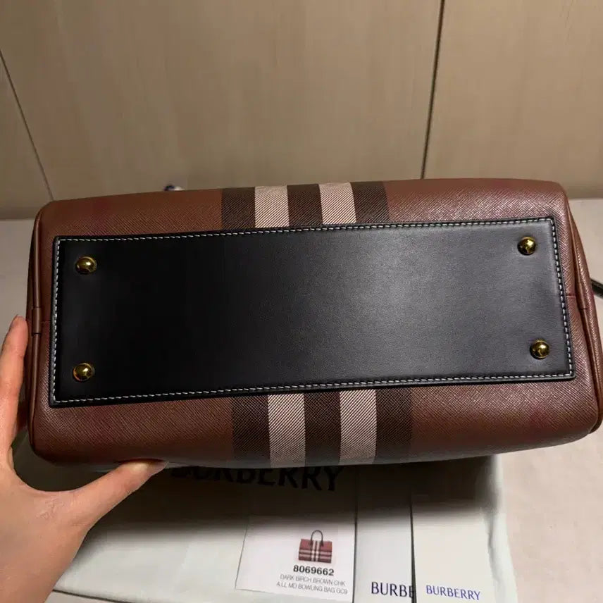 [BUNJANG] Burberry Check Bowling Bag / 버버리 체크 볼링백 새상품