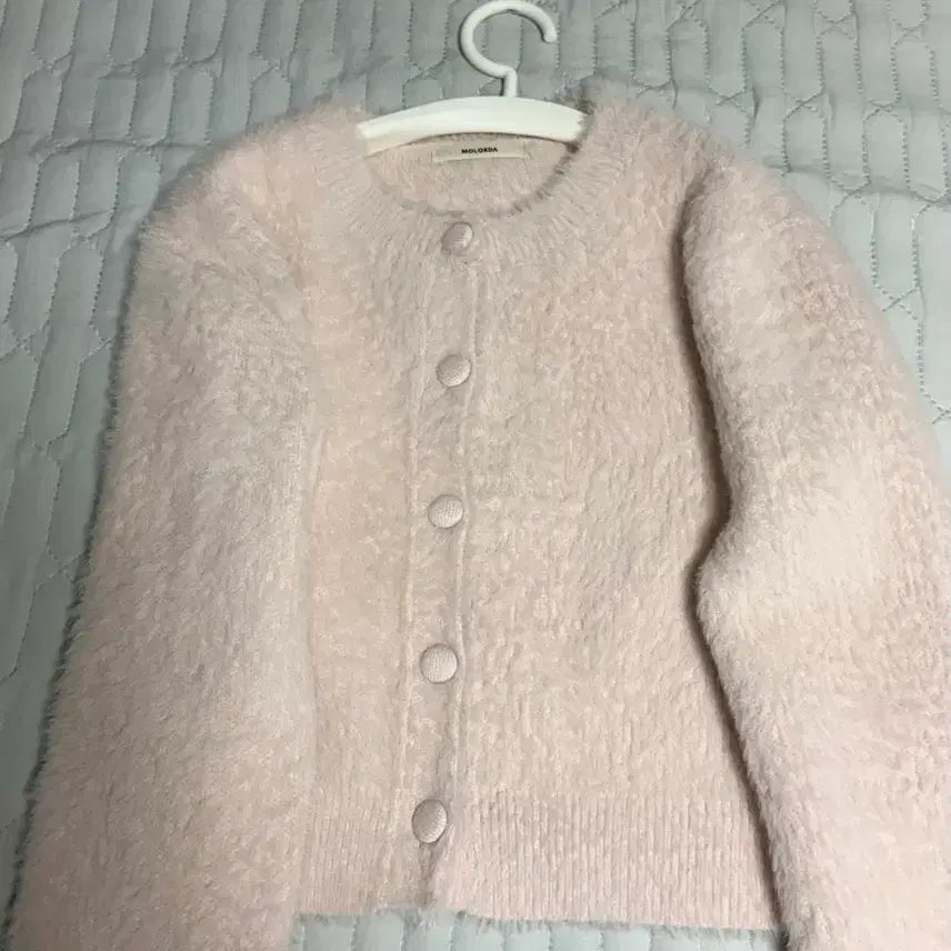 [BUNJANG] Pink Knit Cardigan / 핑크 니트 가디건(새상품)