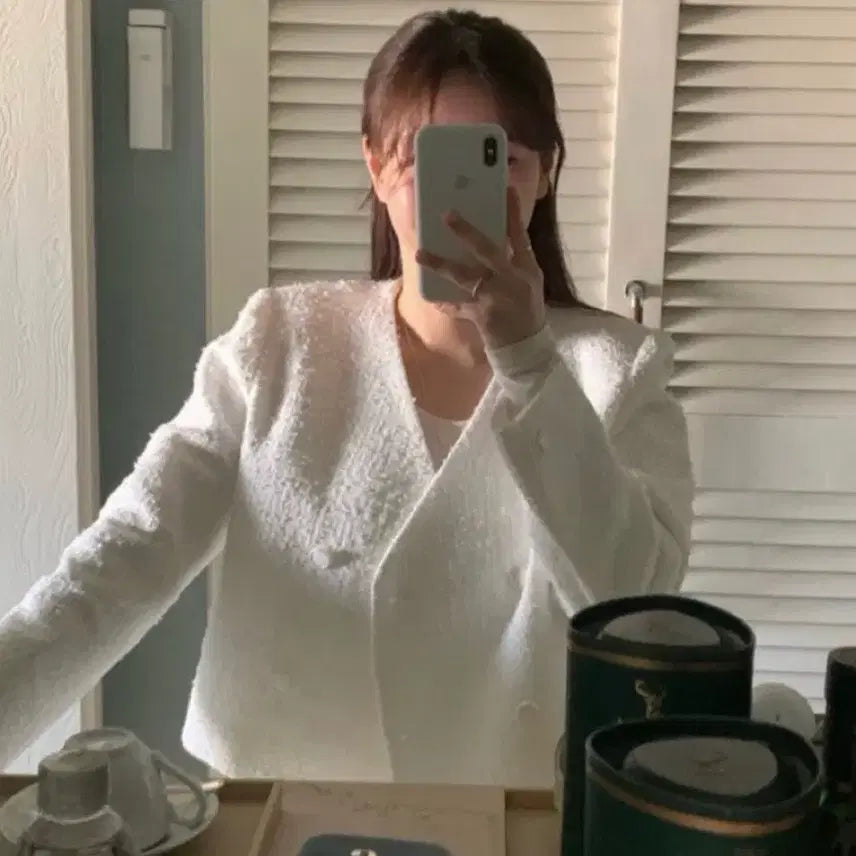 [BUNJANG] MODO White Tweed Jacket / 모도 화이트 트위드 자켓