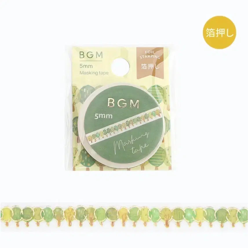 [BUNJANG] BGM Masking Tape / BGM 라이프 5mm 가로수 마스킹테이프 소분 마테띵