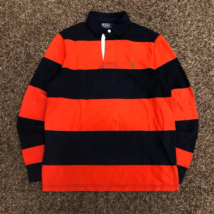[BUNJANG] M Polo Ralph Lauren Stripe Rugby T-shirt / M 폴로 랄프로렌 스트라이프 럭비티
