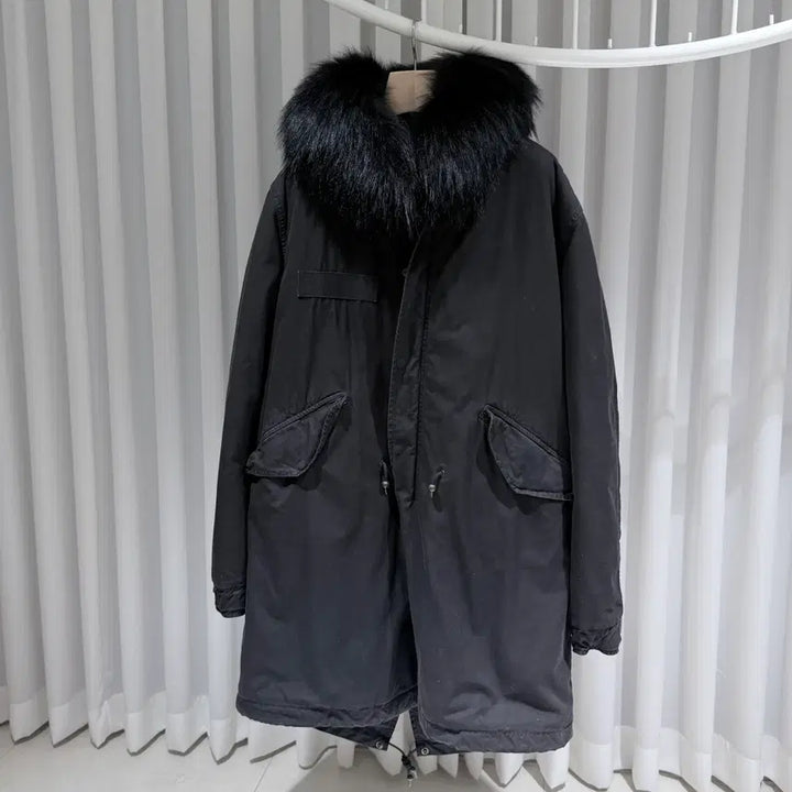 [BUNJANG] Mr. & Mrs. Furs Black Parka Jacket / (A/L) / 미스터앤미세스퍼 블랙 블랙퍼 야상 자켓