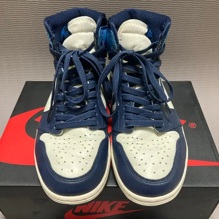 [BUNJANG] Jordan 1 Retro High Obsidian UNC 265 Full Package / 조던1 레트로 하이 옵시디언 UNC 265 박풀