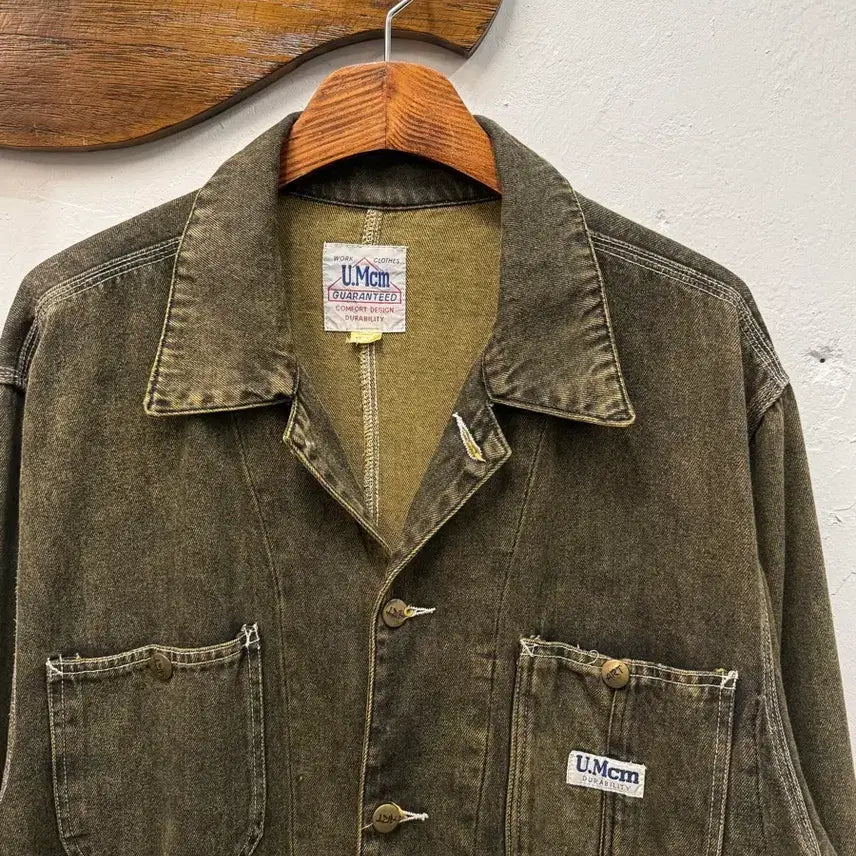 [SOLD OUT] L) U.Mcm Olive Drab Denim Chore Jacket