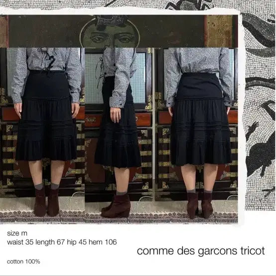 [BUNJANG] Comme des Garcons Tricot Midi Skirt / 꼼데가르송 트리콧 미디 스커트