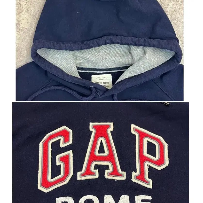 [BUNJANG] Lettering Hoodie Navy L / 갭 레터링 후드티 네이비 L #csz3358