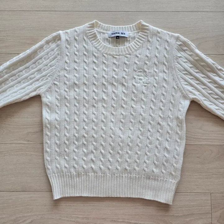 [BUNJANG] General Idea Cable Knit Ivory / 제너럴아이디어 케이블 니트 아이보리