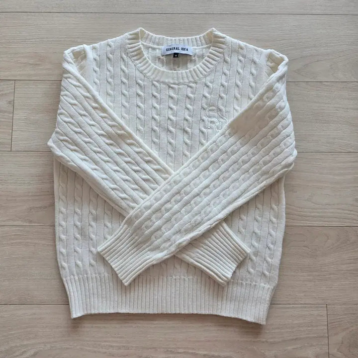 [BUNJANG] General Idea Cable Knit Ivory / 제너럴아이디어 케이블 니트 아이보리
