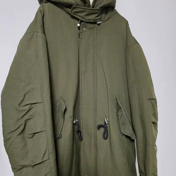 [BUNJANG] BUMPER SPORTS Long Padding Jacket Olive Khaki 100 / BUMPER SPORTS 롱패딩 100 올리브 카키색