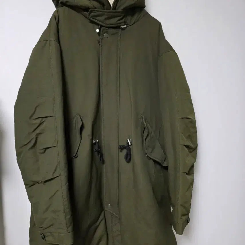 [BUNJANG] BUMPER SPORTS Long Padding Jacket Olive Khaki 100 / BUMPER SPORTS 롱패딩 100 올리브 카키색