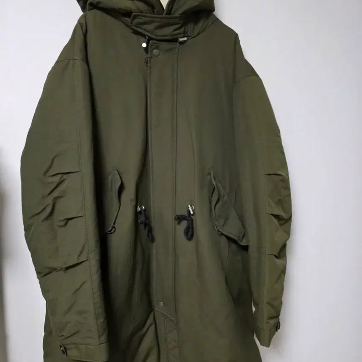 [BUNJANG] BUMPER SPORTS Long Padding Jacket Olive Khaki 100 / BUMPER SPORTS 롱패딩 100 올리브 카키색