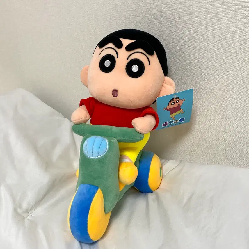 [BUNJANG] Crayon Shin-chan Bicycle Plush Doll / [새상품] 자전거 탄 짱구 인형