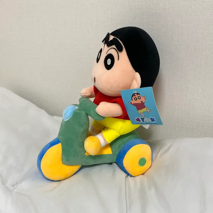 [BUNJANG] Crayon Shin-chan Bicycle Plush Doll / [새상품] 자전거 탄 짱구 인형