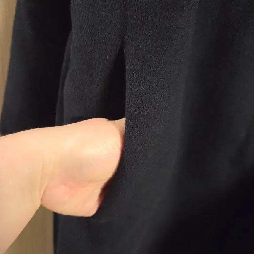 [BUNJANG] Zara Basic Black Belted Long Coat / 자라 베이직 블랙 벨트 롱코트