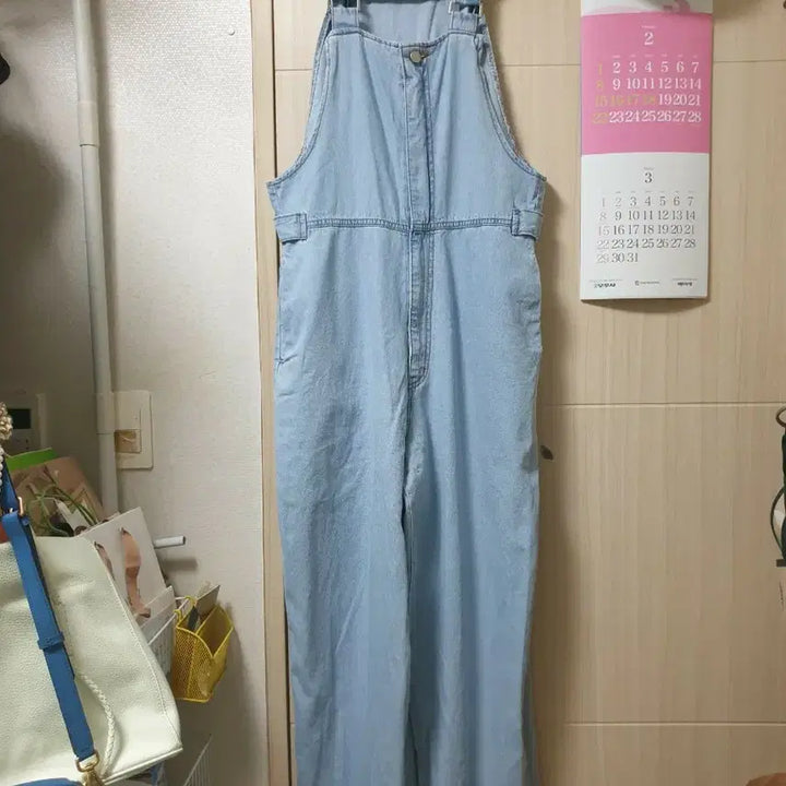 [BUNJANG] Denim Overalls / 연청 멜빵 바지