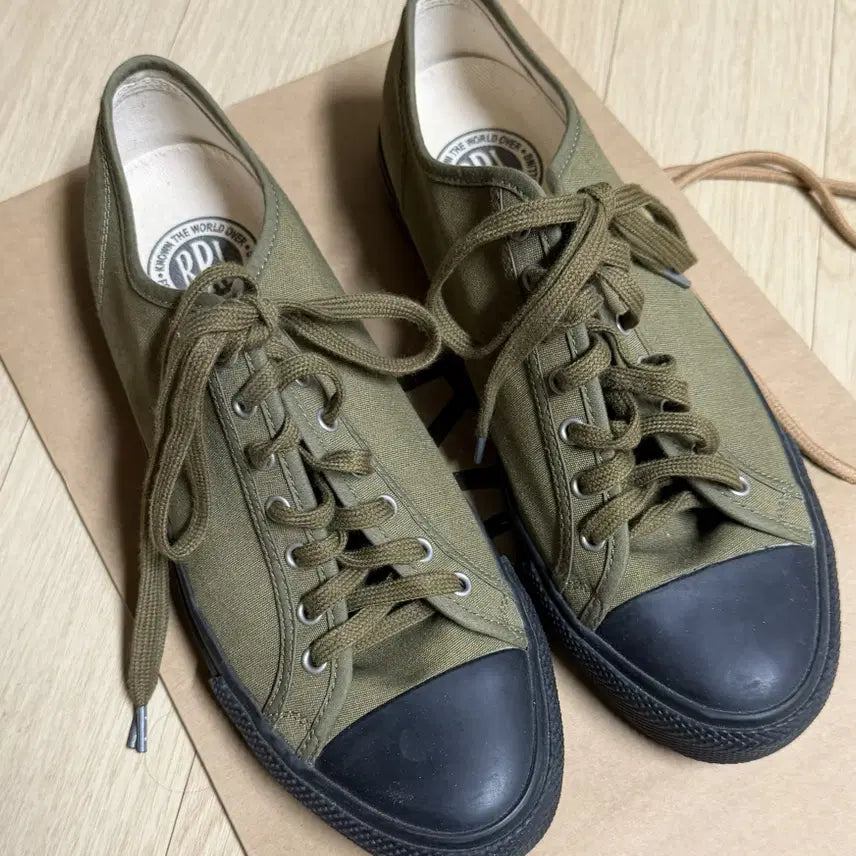 [BUNJANG] RIIZE Canvas Sneakers Olive US10 / [RRL] 캔버스 스니커즈 올리브 US10 사이즈