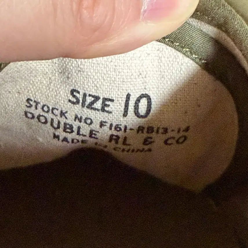 [BUNJANG] RIIZE Canvas Sneakers Olive US10 / [RRL] 캔버스 스니커즈 올리브 US10 사이즈