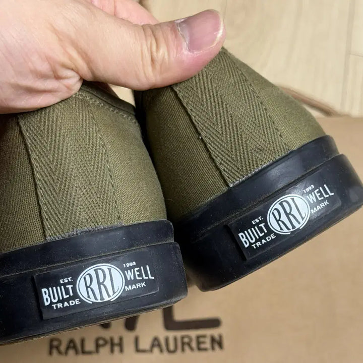 [BUNJANG] RIIZE Canvas Sneakers Olive US10 / [RRL] 캔버스 스니커즈 올리브 US10 사이즈