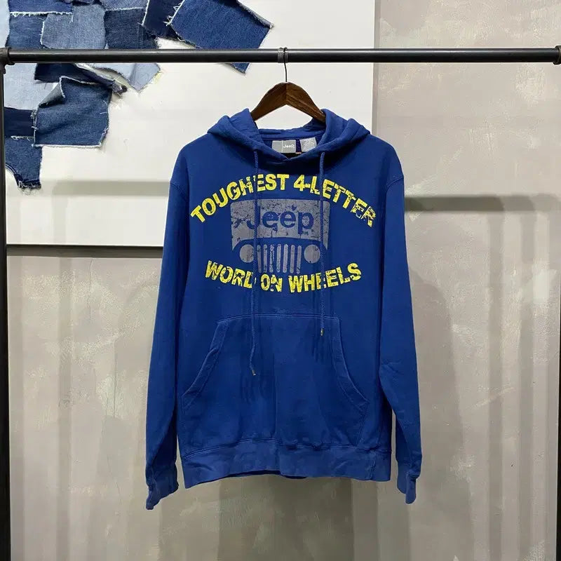 [BUNJANG] Casual Street Print Hoodie / (100) 지프 캐주얼 스트릿 프린팅 후드티
