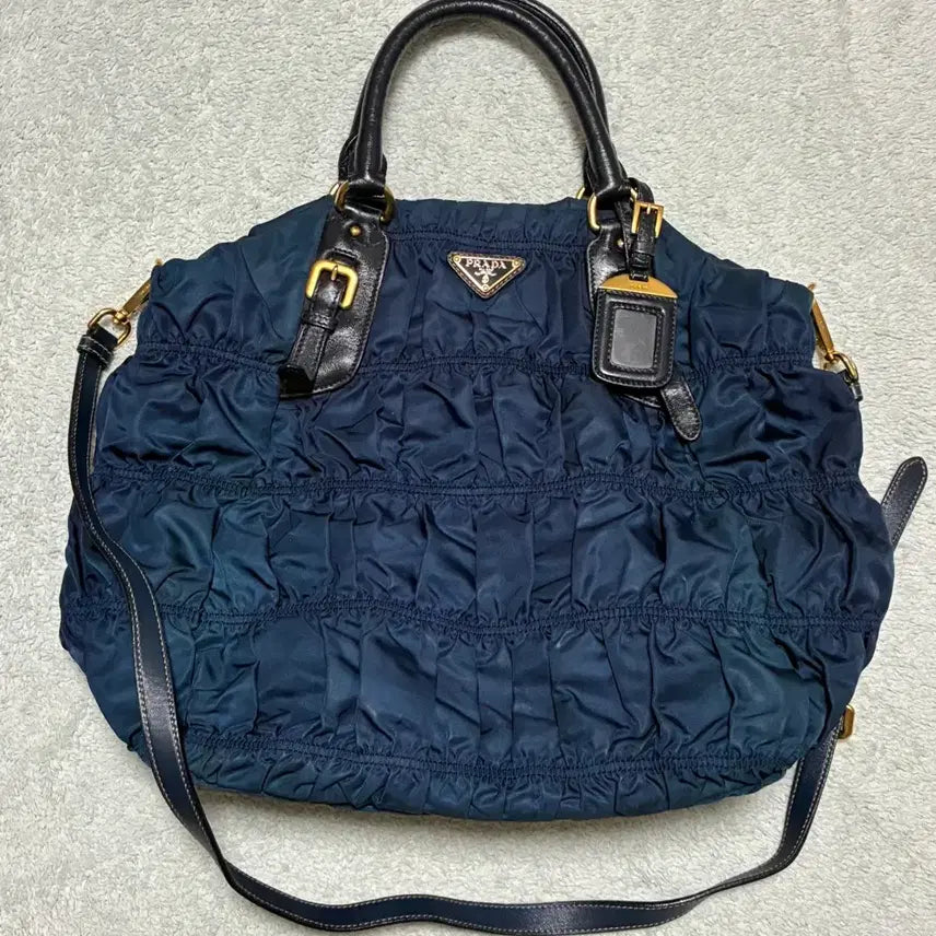 [BUNJANG] Prada Gaufre Shoulder Bag Blue / (정품)프라다 고프레 숄더백 블루