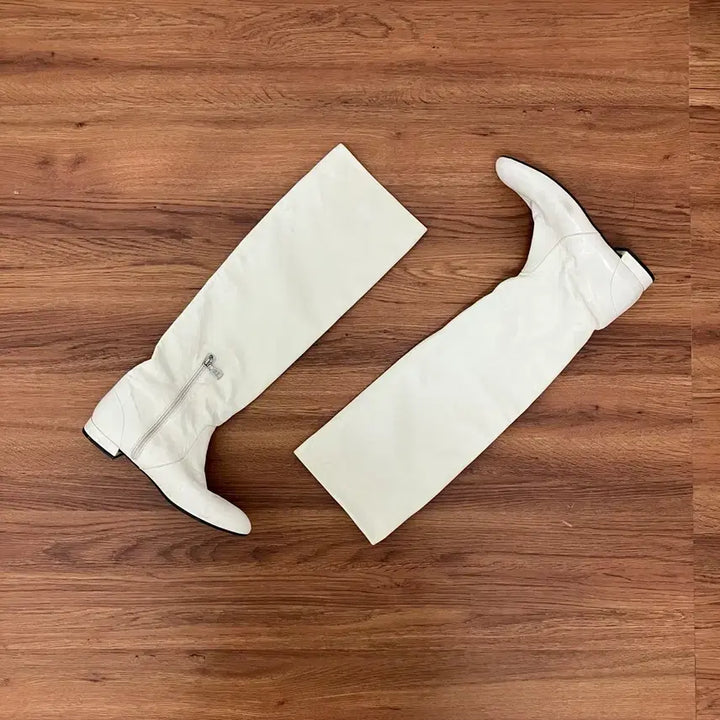 [BUNJANG] Prada White Leather Long Boots / 240 프라다 화이트 롱 부츠 레더 니하이