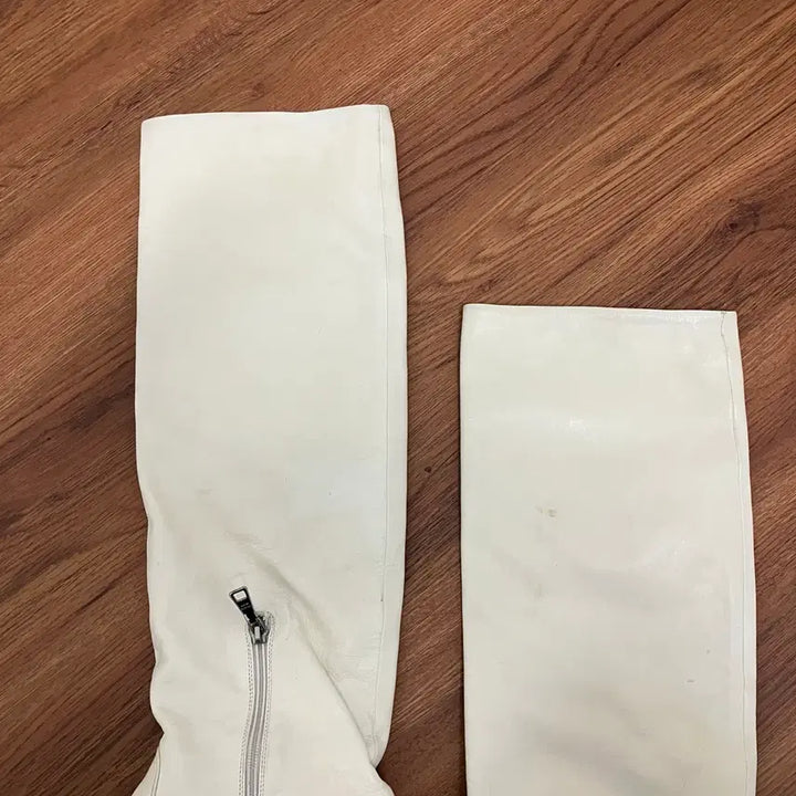 [BUNJANG] Prada White Leather Long Boots / 240 프라다 화이트 롱 부츠 레더 니하이