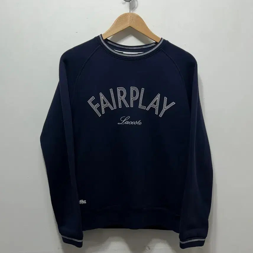 [BUNJANG] Lacoste Fairplay Navy Sweatshirt (Size 95) / 라코스테 FAIRPLAY 네이비 맨투맨 티셔츠 95사이즈