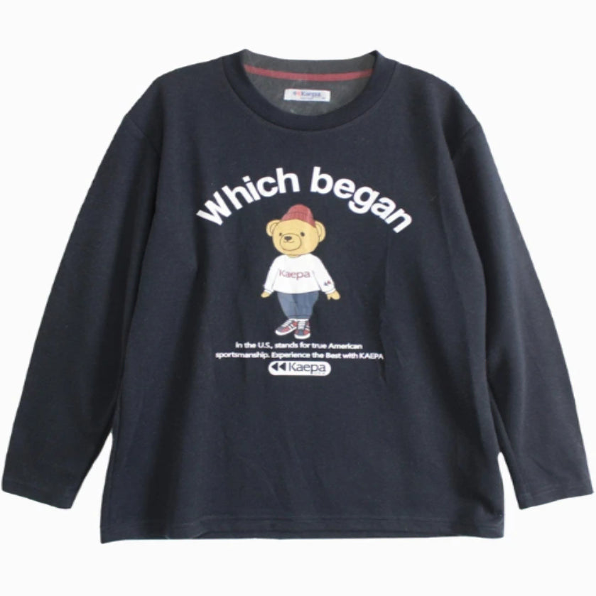 [BUNJANG] NCT Men's Bear Print Long Sleeve T-shirt (Size M) / 남자 카파 베어프린팅라운드 긴팔티 M사이즈 팝니다.