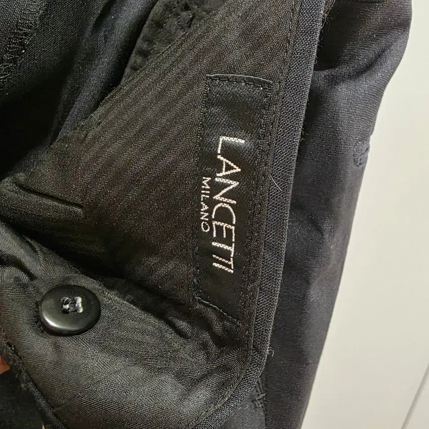 [BUNJANG] LANCETTI Black One-Tuck Slacks / 란체티(LANCETTI) 정품 블랙 원턱 슬랙스