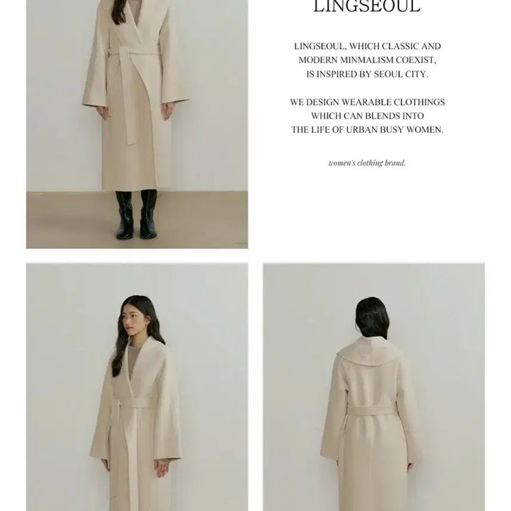 [BUNJANG] Ring Seoul Fox Handmade Shawl Collar Coat Cream / 링서울 폭스 핸드메이드 숄카라 코트 크림