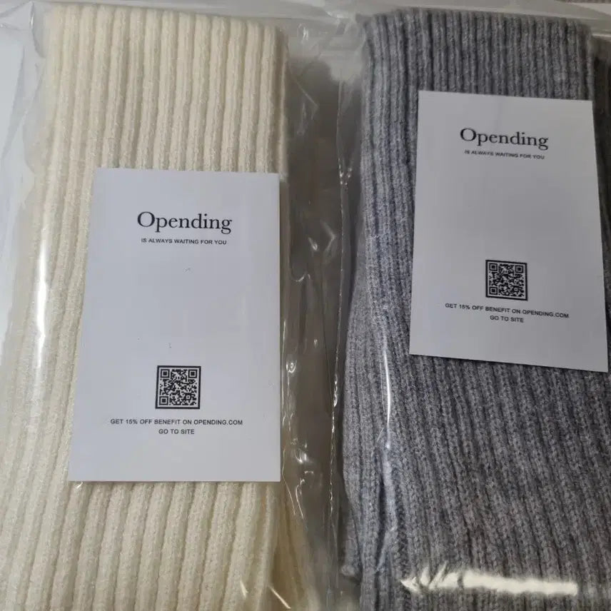 [BUNJANG] Leg Warmers Bundle Set / 골지 니트 레그워머 아이보리, 그레이 일괄