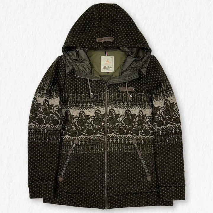 [BUNJANG] Olivia Lauren Vintage Pattern Hoodie Jumper / 올리비아로렌 빈티지패턴 후드 점퍼