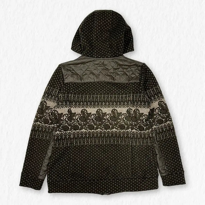 [BUNJANG] Olivia Lauren Vintage Pattern Hoodie Jumper / 올리비아로렌 빈티지패턴 후드 점퍼