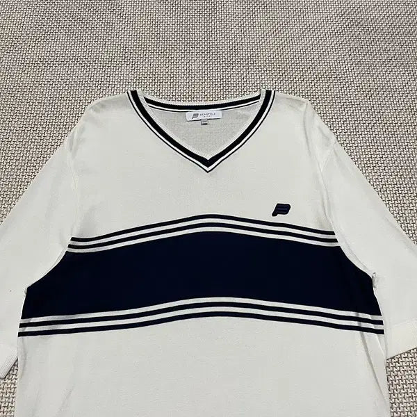 [BUNJANG] XL Beanpole V-neck Knit Top / XL 빈폴 여성 브이넥 반팔 니트 N.5027