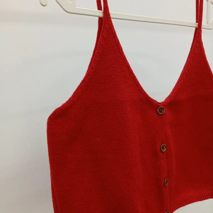 [BUNJANG] Red Vest / 레드 뷔스티에