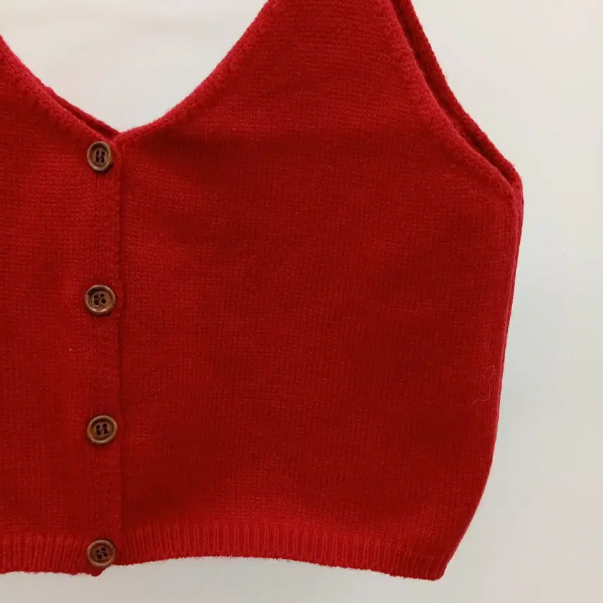 [BUNJANG] Red Vest / 레드 뷔스티에