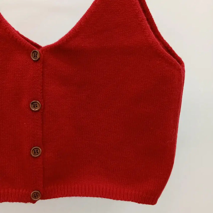 [BUNJANG] Red Vest / 레드 뷔스티에