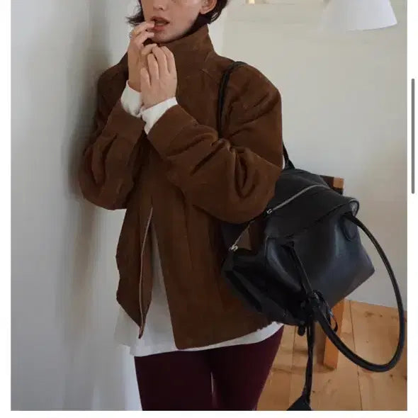 [BUNJANG] Sodiq Bread Nuts Brown Suede Jacket / 쏘딩키브레드 Nuts Brown Suede Jacket
