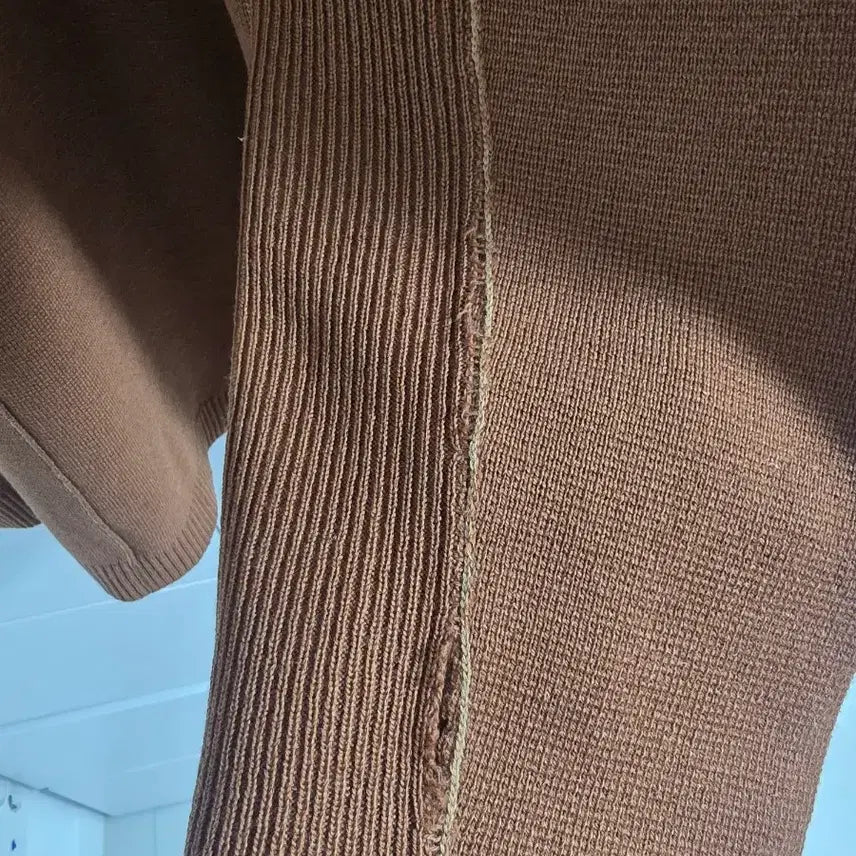 [BUNJANG] TIME Brown Pocket Knit Sweater / 타임 옴므    브라운 포켓 니트 스웨터, 21년 구매