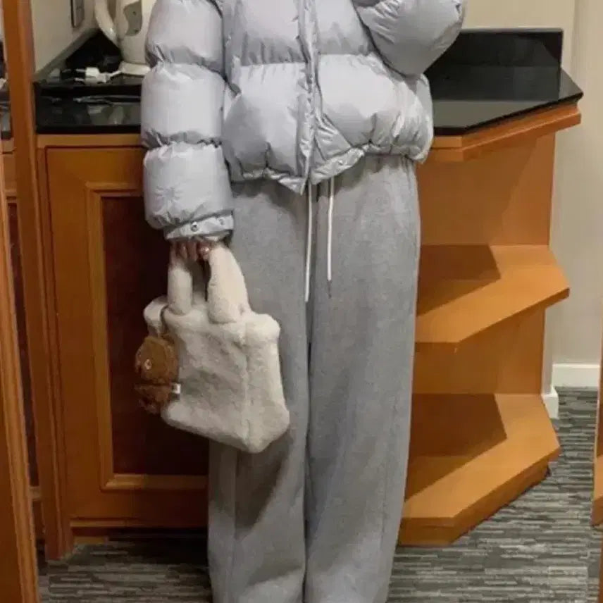 [BUNJANG] Wide Training Pants / 기모 와이드 트레이닝 팬츠