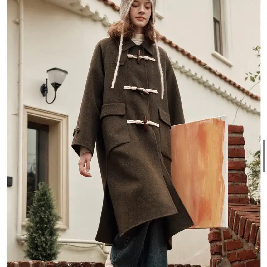 [BUNJANG] W Concept Cashmere Duffle Coat / (새상품) W컨셉 제로스트릿 캐시미어 떡볶이코트(정가44만원)