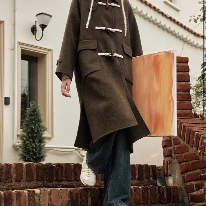 [BUNJANG] W Concept Cashmere Duffle Coat / (새상품) W컨셉 제로스트릿 캐시미어 떡볶이코트(정가44만원)