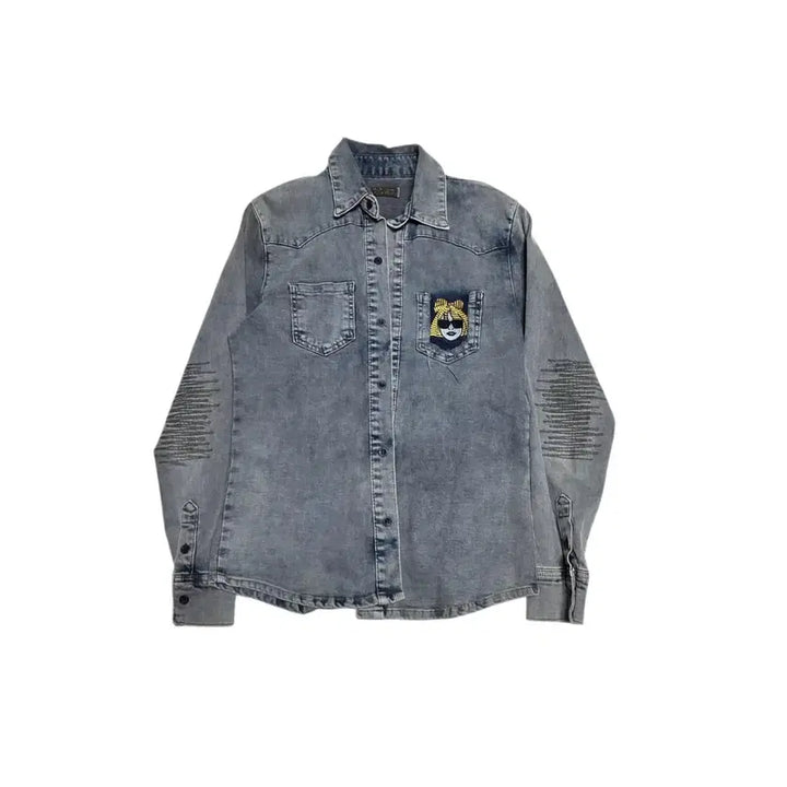 [BUNJANG] Mosquito Denim Racing Vintage Denim Jacket / Mosquito Denim 모스키토 레이싱 빈티지 청자켓