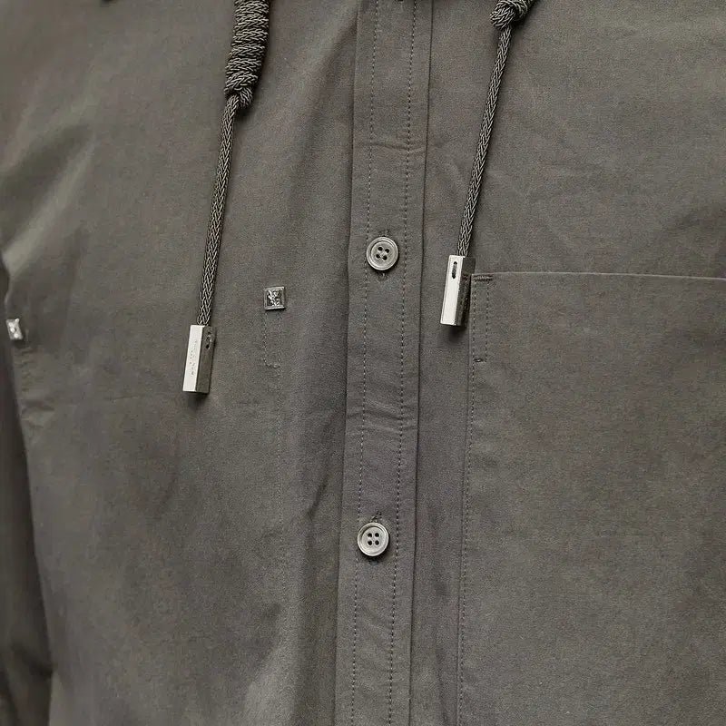 [BUNJANG] Wooyoungmi Hooded Overshirt Jacket / 우영미 후드 오버셔츠 자켓 48 (후드탈부착가능) 가단 67 총장 82