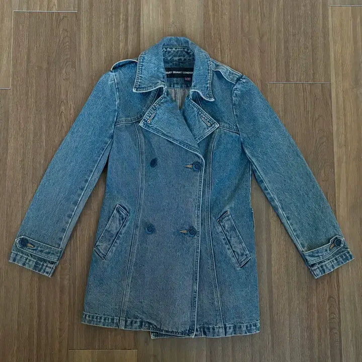 [BUNJANG] Denim Double Coat / 데님 더블 코트