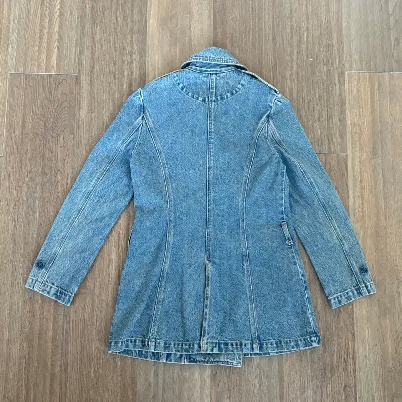 [BUNJANG] Denim Double Coat / 데님 더블 코트