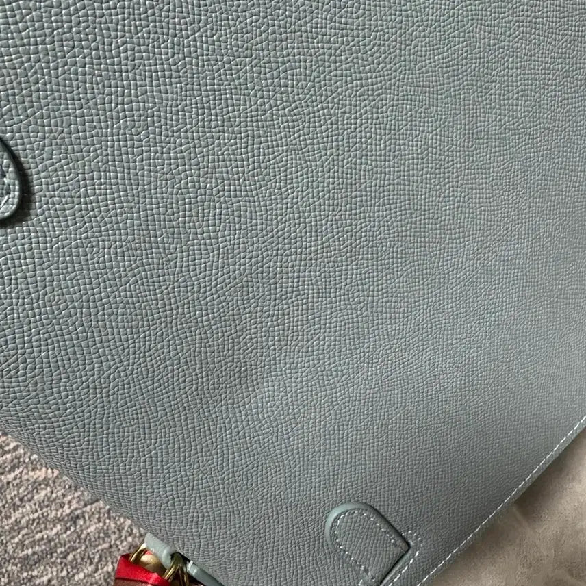 [BUNJANG] Sora Leather Tote Handbag / 새상품 원가 12만원 소가죽 소라색 토트백 핸드백 여성가방