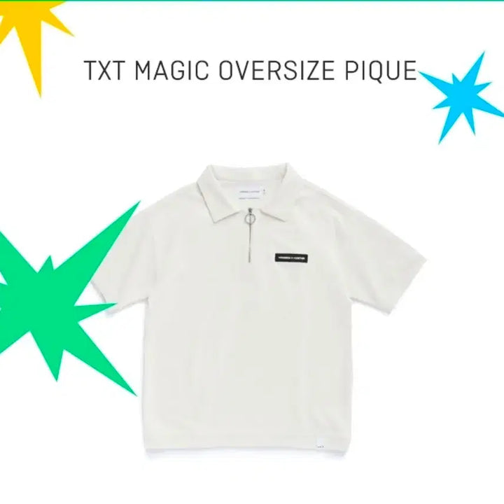 [BUNJANG] TXT Magic Oversized Pique Short Sleeve T-Shirt / 새상품) 투바투 매직 오버사이즈 피케 반팔티 판매합니다