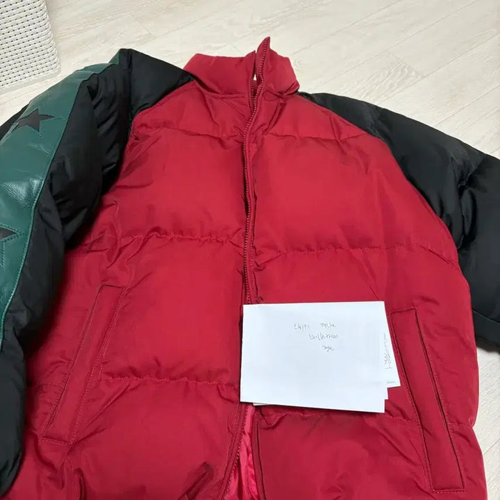 [BUNJANG] L Supreme Star Sleeve Down Puffer Jacket Red / L 슈프림 스타 슬리브 다운 퍼퍼 자켓 레드 - 23FW