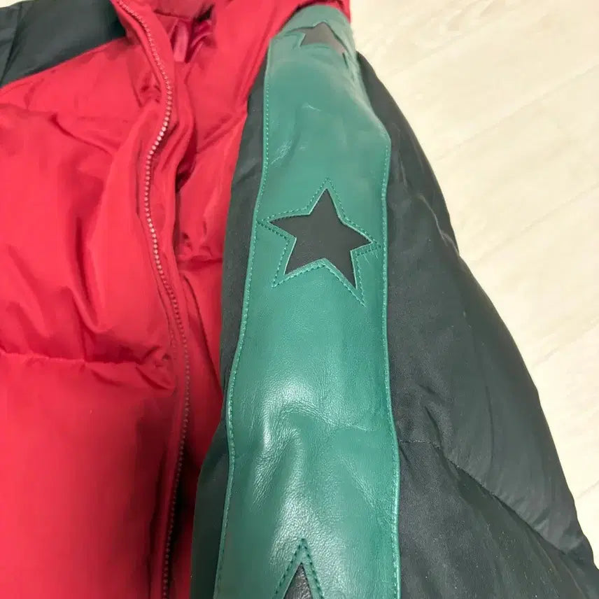 [BUNJANG] L Supreme Star Sleeve Down Puffer Jacket Red / L 슈프림 스타 슬리브 다운 퍼퍼 자켓 레드 - 23FW